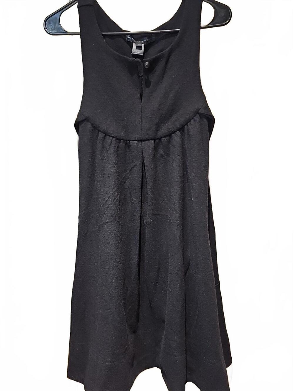 Marc By Marc Jacobs Women's Black Wool Baby Doll Dress Sz Small Sleeveless NWT